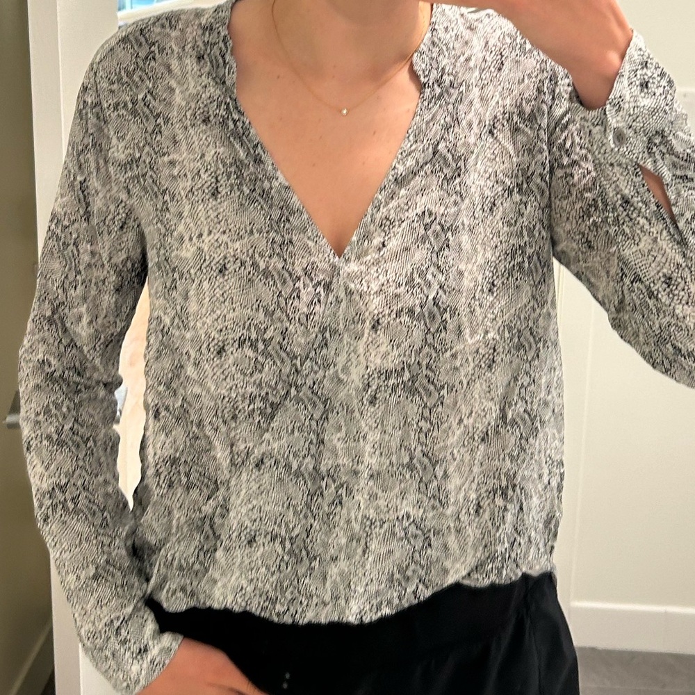 Splendid Snake Skin Long Sleeve Shirt